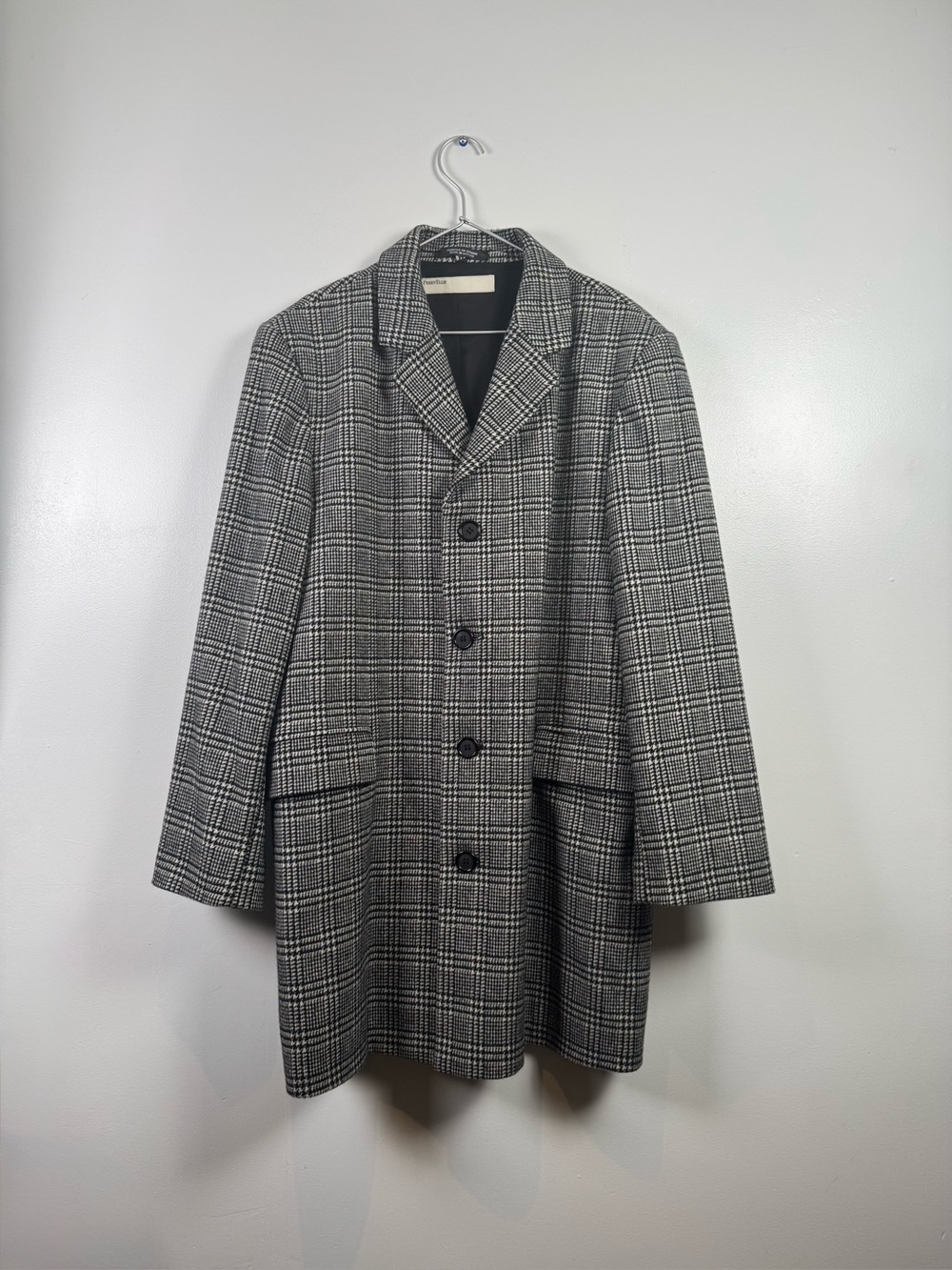 Vintage Perry Ellis Plaid Wool Coat